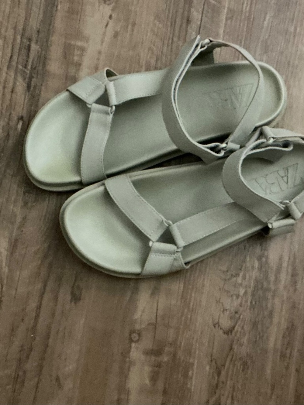 Zara mint green sandals, size 9 - Picture 2 of 3